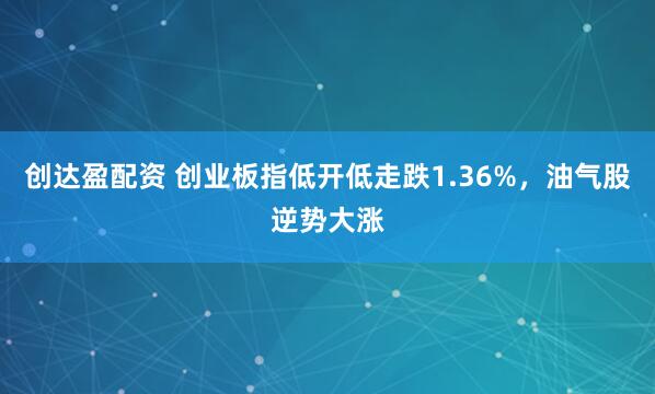 创达盈配资 创业板指低开低走跌1.36%，油气股逆势大涨