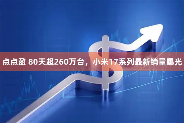 点点盈 80天超260万台，小米17系列最新销量曝光